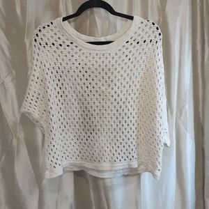 CAbi White Long Sleeve Sweater